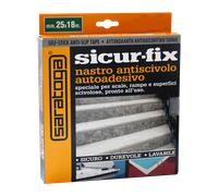Nastro Antiscivolo Adesivo Trasparente/Nero 18 mt x 25mm Saratoga antisdrucciolo