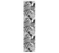 Nastro antiscivolo antiscivolo per skateboard, motivo zebra, colore bianco e nero, per longboard, impermeabile, 83,1 x 23,1 cm