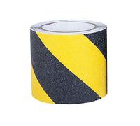 Nastro antiscivolo antisdrucciolo, presa e attrito ottimali, adesivo abrasivo per scale e gradini, per una maggiore sicurezza, all’interno o all’aperto, giallo