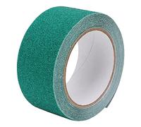 Nastro Antiscivolo in Sabbia di Quarzo, Nastro in PVC Anti Scivolo per Scale e Pavimenti, 5m - Resistente all'Abrasione, Adesivo Forte, Sicurezza Interna ed Esterna (Verde)