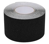 Nastro antiscivolo nero in PVC, 0,1 x 20 m, autoadesivo, con grana 80, per scale, rampe, garage, versatile, resistente alle intemperie, antiscivolo, ideale per fai da te e officina