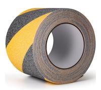 Nastro Antiscivolo per Gradini Scale Pavimenti Esterni Interne Alta Resistenza Nastro Adesivo Giallo Nero - 1 Rotolo 10mx10cm Strisce Adesive Antiscivolo Forte Presa Nastro Antiscivolo Anti Slip Tape