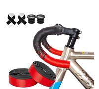 Nastro antiscivolo per manubrio della bicicletta, leggero, EVA PU, per maggiore comfort e assorbimento degli urti, per la sicurezza stradale (rosso)