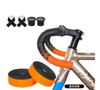 Nastro antiscivolo per manubrio della bicicletta, leggero, EVA PU, per maggiore comfort e assorbimento degli urti, per la sicurezza stradale (arancione)