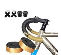 Nastro antiscivolo per manubrio della bicicletta, leggero, EVA PU, per maggiore comfort e assorbimento degli urti, per la sicurezza stradale (oro)