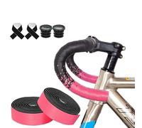 Nastro antiscivolo per manubrio della bicicletta, leggero, EVA PU, per maggiore comfort e assorbimento degli urti, per la sicurezza stradale (rosa)
