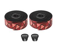 Nastro antiscivolo per manubrio di bicicletta, avvolgimento antiscivolo per manubrio di bicicletta da strada, impugnatura ammortizzata in EVA ad alta densità con cinghie di fissagg (rosso arancio)