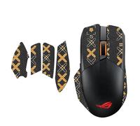 Nastro antiscivolo per mouse compatibile con ASUS ROG Chakram X Mouse Skins, resistente al sudore, impugnatura a prova di sudore, copertura protettiva, colore nero oro metà