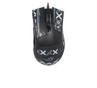 Nastro antiscivolo per mouse compatibile con ASUS ROG Gladius II, resistente al sudore, presa a prova di sudore, copertura protettiva, nero e bianco
