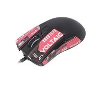 Nastro antiscivolo per mouse compatibile con ASUS ROG Gladius II, resistente al sudore, presa a prova di sudore, copertura protettiva, motivo rosso metà