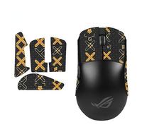 Nastro antiscivolo per mouse compatibile con ASUS ROG Harpe Ace Mini Mouse, resistente al sudore, presa a prova di sudore, copertura protettiva, colore nero oro metà