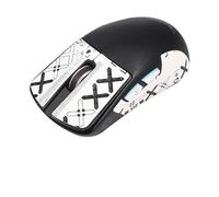 Nastro antiscivolo per mouse compatibile con ASUS ROG Harpe Ace Mouse Skins, resistente al sudore, presa a prova di sudore, copertura protettiva, motivo nero metà