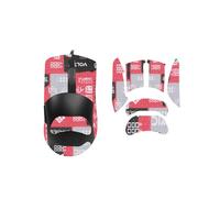 Nastro antiscivolo per mouse compatibile con Asus ROG Keris, adesivo antiscivolo per mouse Asus ROG Keris, copertura completa, stile stampato (rosso)