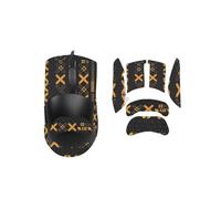 Nastro antiscivolo per mouse compatibile con Asus ROG Keris, adesivo antiscivolo per mouse Asus ROG Keris, copertura completa, stile stampato (nero-oro)