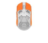 Nastro antiscivolo per mouse compatibile con HyperX Pulsefire Haste Wired Gaming Mouse, resistente al sudore, impugnatura a prova di sudore, copertura protettiva, pelle scamosciata arancione completa
