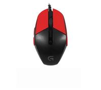 Nastro antiscivolo per mouse compatibile con Logitech G302 G303 Gaming Mouse, resistente al sudore, impugnatura a prova di sudore, copertura protettiva, metà rosso