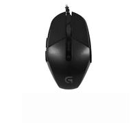 Nastro antiscivolo per mouse compatibile con Logitech G302 G303, resistente al sudore, presa a prova di sudore, copertura protettiva (metà nera)