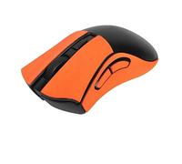 Nastro antiscivolo per mouse in pelle scamosciata per mouse da gioco wireless Razer DeathAdder V2, metà arancione