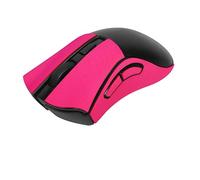 Nastro antiscivolo per mouse in pelle scamosciata per mouse da gioco wireless Razer DeathAdder V2, metà rosa