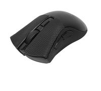 Nastro antiscivolo per mouse in pelle scamosciata per mouse da gioco wireless Razer DeathAdder V2, metà calcio nero