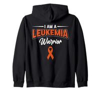 Nastro Arancione con Scritta I Am A Leukemia Warrior Survivor Felpa con Cappuccio