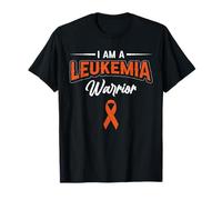 Nastro Arancione con Scritta I Am A Leukemia Warrior Survivor Maglietta
