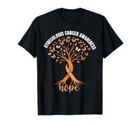 Nastro Arancione dell'albero della Speranza della consapevolezza del Cancro ginecologico Maglietta