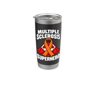 Nastro arancione per la consapevolezza della sclerosi multipla del supereroe MS Bicchiere termico in acciaio inox doppia parete