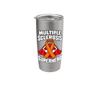 Nastro arancione per la consapevolezza della sclerosi multipla del supereroe MS Bicchiere termico in acciaio inox doppia parete