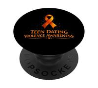 Nastro arancione per la sensibilizzazione alla violenza per adolescenti PopSockets PopGrip Adesivo