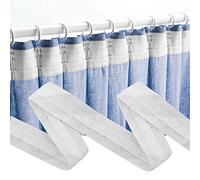 Nastro Arriccitenda, Nastro Pieghettato, Fettuccia Arricciatenda, Nastro per Tende Plissettato, Nastro per Tende da Doccia, Nastri per Tende per Tende a Pieghe e Tende Rimovibili (30 m x 2.5 cm)