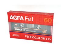 Nastro audiocassetta vuoto AGFA FE I 60 Ferrocolor HD (sigillato) NOS Nuovo