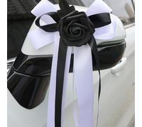 Nastro Auto Nuziale con Fiori Artificiali 36cm Romantico(8PC black)