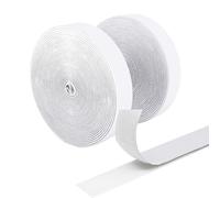 Nastro Autoadesivo 10 Metri 20 mm,Autoadesivo Forte Universale,Feltro Adesivo Forte Tessuto, Hook Loop, per Fissaggio Finestre Cornici Foto Zanzariere Tappetini Auto e Fatti a Mano,2 rotoli (Bianco)