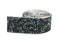 Nastro autoadesivo con strass di cristallo, Strass autoadesivi Trim 2 iarde, 10mm-30mm, multicolore(30mm Black Ab)