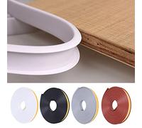 Nastro autoadesivo per bordi dei mobili, a forma di U, 10 m, flessibile, in TPE, pieghevole, per bordi di armadi, listelli di finitura, bordi del soffitto, piani di lavoro (bianco, 9 mm x 10 m)