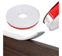 Nastro autoadesivo per bordi dei mobili, a forma di U, 5 m, flessibile, per bordi dei mobili, autoadesiva, larghezza interna 16 mm/0,62 in TPE, protezione per bordi pieghevole, colore: bianco