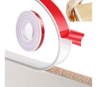 Nastro Autoadesivo per Bordi dei Mobili ecologico Bordatura Autoadesiva per Mobili resistenza abrasione Bordo Autoadesivo Flessibili a Forma di U 5mx16 mm per armadi bordi di piani (bianco, 5mx16mm)
