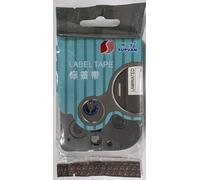 Nastro autoadesivo Supvan L-431E, 12mm x 8m, testo nera / sfondo rosso, laminato
