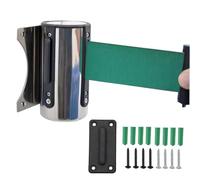Nastro barriera retrattile, Barriera a muro for il controllo della folla, 2/3/5 m, con cinghia in nylon a retrazione lenta e robusta cassa in acciaio inossidabile(2M/6.5FT)