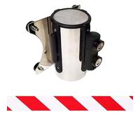 Nastro barriera retrattile, Barriera di controllo della coda a parete da 2/3/5 m, barriera magnetica retrattile for negozi, aeroporti, banche, scuole(3M/9.8FT)