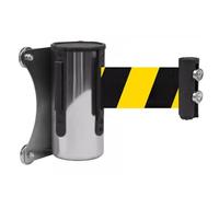 Nastro barriera retrattile, Barriera di sicurezza a parete magnetica retrattile, barriere controllo della folla, a corda con cintura gialla nera da 2/3/5 m(A,2M/6.5FT)