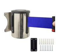 Nastro barriera retrattile, Montaggio a parete con accessori 2/3/5/10 m Barriere di controllo della folla retrattili opzionali colori a scelta for interni ed esterni(A,10M/32FT)