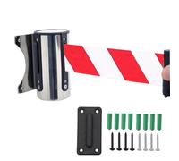 Nastro barriera retrattile, Montaggio a parete con accessori 2/3/5/10 m Barriere di controllo della folla retrattili opzionali colori a scelta for interni ed esterni(E,5M/16.4FT)