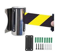 Nastro barriera retrattile, Montaggio a parete con accessori 2/3/5/10 m Barriere di controllo della folla retrattili opzionali colori a scelta for interni ed esterni(F,3M/9.8FT)