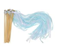 Nastro Bastoni Fata Bastoncini,50pz Pizzo Seta Fata Bastone,Luce Blu/Bianco