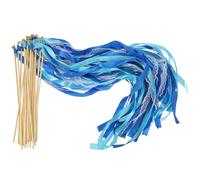Nastro Bastoni Fata Bastoncini,50pz Pizzo Seta Fata Bastone,Navy Blu/Cielo Blu