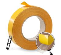 Nastro biadesivo sottile | biadesivo trasparente 19mm L x 50 m L | nastro da pacchi | biadesivo per muro | biadesivo potente | double sided mounting tape | Acrilico | Flessibile | Facile da rimuovere