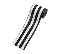 Nastro bianco e nero - Elegante nastro decorativo natalizio per corone, regali e lavori manuali | Nastro a motivi macchiati solido per amanti 'arte, matrimoni, scrapbooking, Fabric