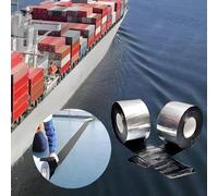 Nastro Bitume Autoadesivo per Riparazione Tetti, Nastro in Alluminio, Isolamento Termico Riflettente Anti-UV, Impermeabile, Ripara Perdite su Tubi/Metallo/Tetto/Finestra/Barca(WxL 50x500cm/1.6x16.4ft)